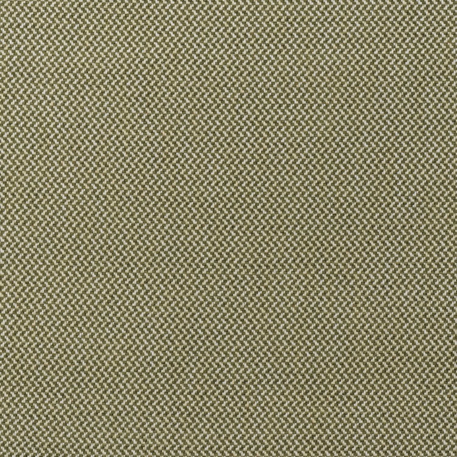 Muted olive woven textile with fine cream flecks in a compact geometric texture
