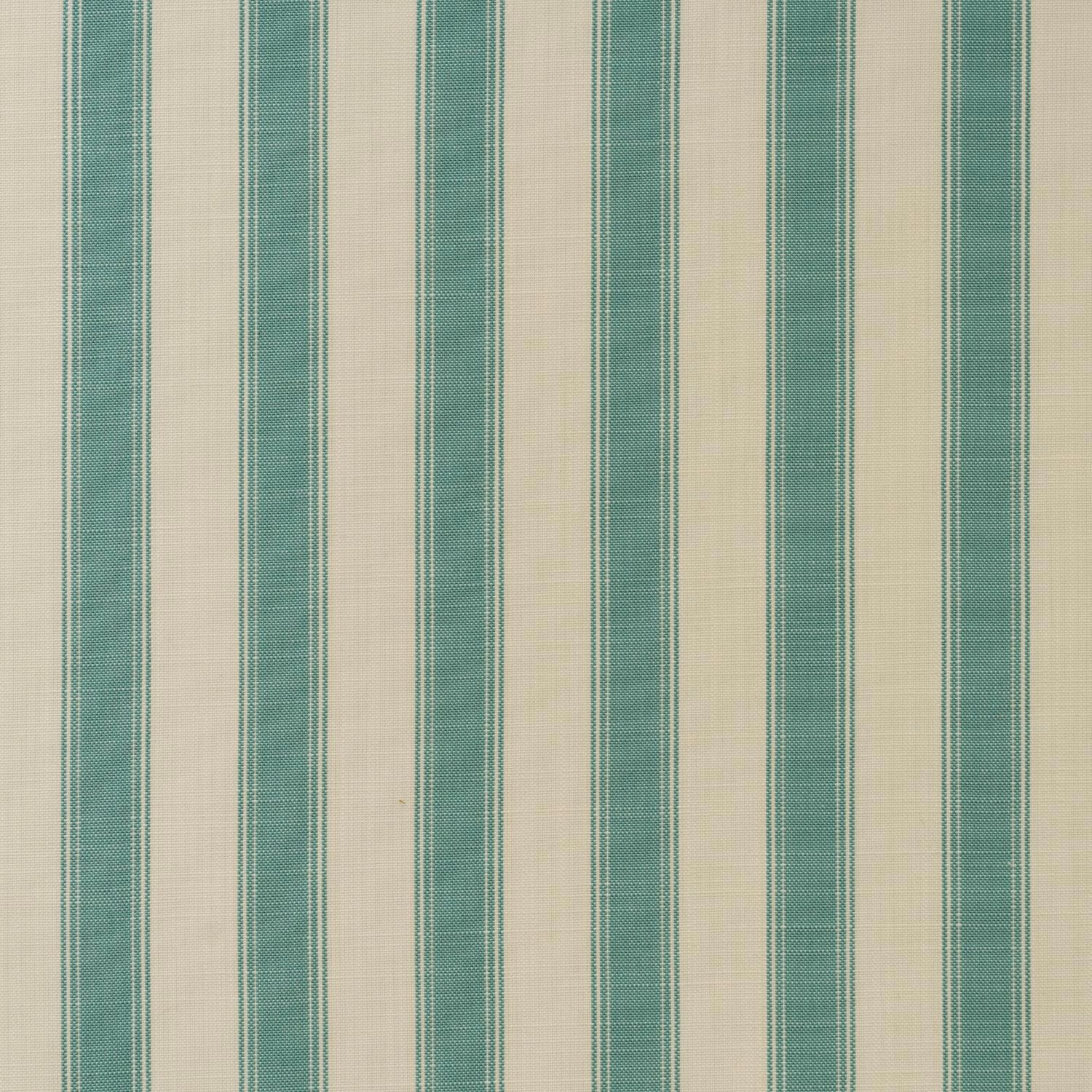 Muted turquoise and ivory vertical stripe with a fine woven texture