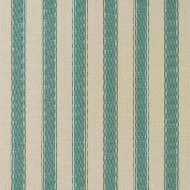 Muted turquoise and ivory vertical stripe with a fine woven texture