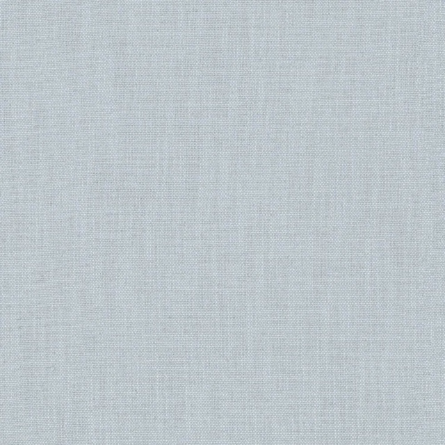 Close-up of pale powder-blue fabric with fine greyed plain-weave texture