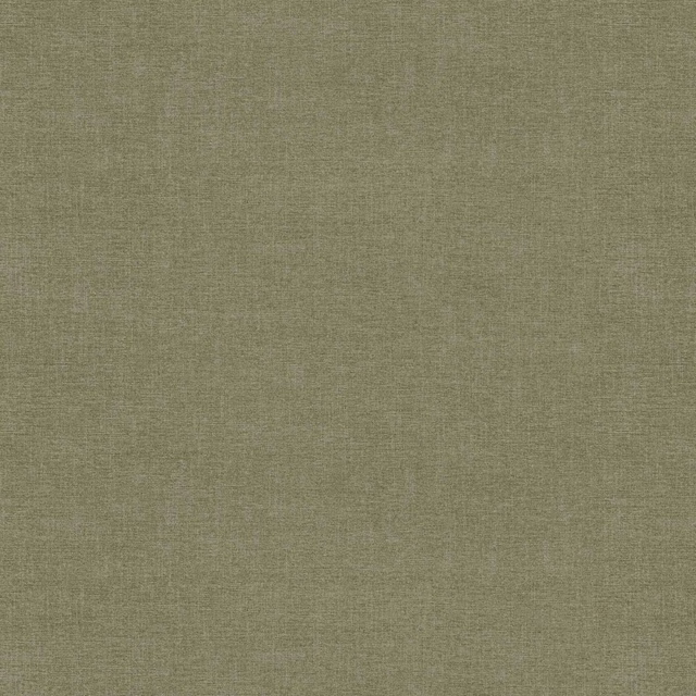 Muted moss-olive plain weave showing fine tonal threads and a softly textured surface