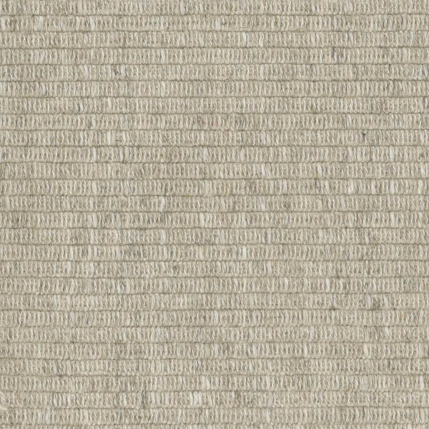 Pale greige fabric swatch with fine irregular horizontal ribbed texture