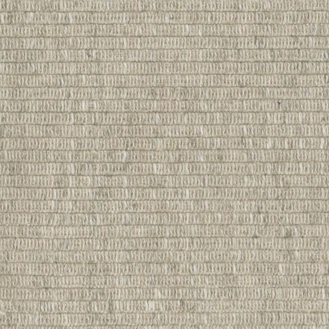 Pale greige fabric swatch with fine irregular horizontal ribbed texture