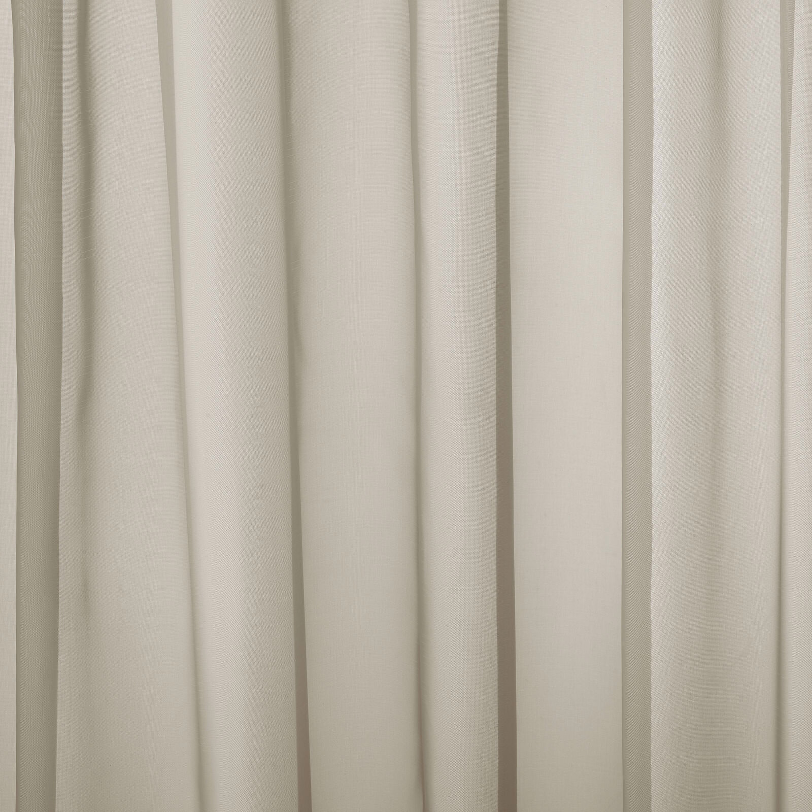 Soft cream plain curtain fabric with a smooth, closely woven surface