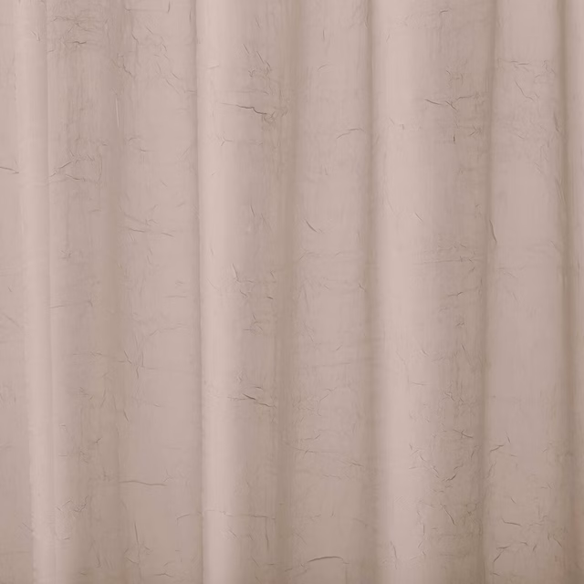 Soft warm fawn plain drape fabric with a lightly crumpled texture