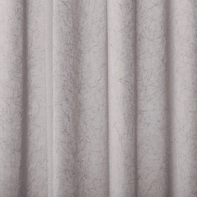Soft fog-grey plain drape fabric with a lightly slubbed textured surface