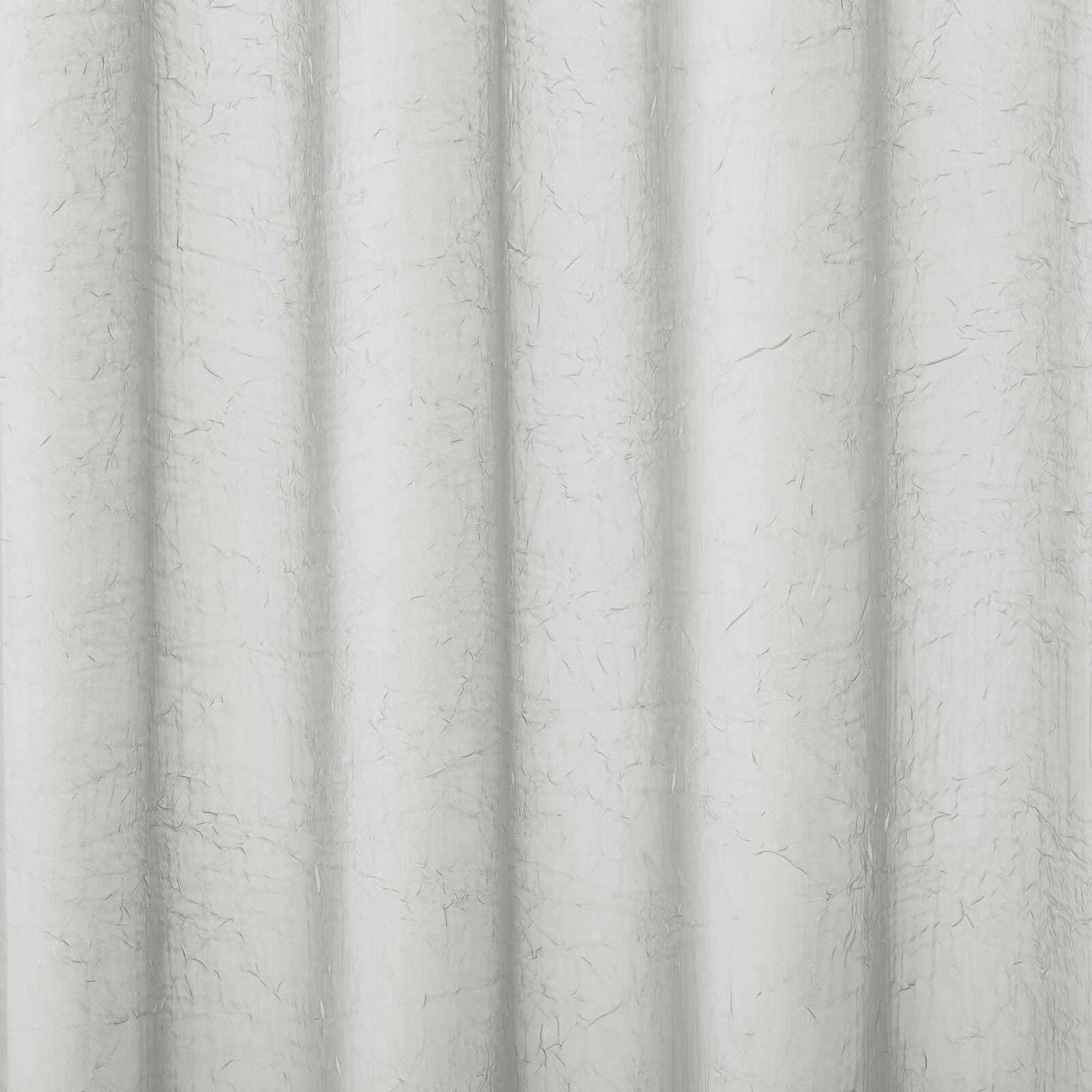 Soft ivory plain fabric with a fine crinkled texture and flowing drape
