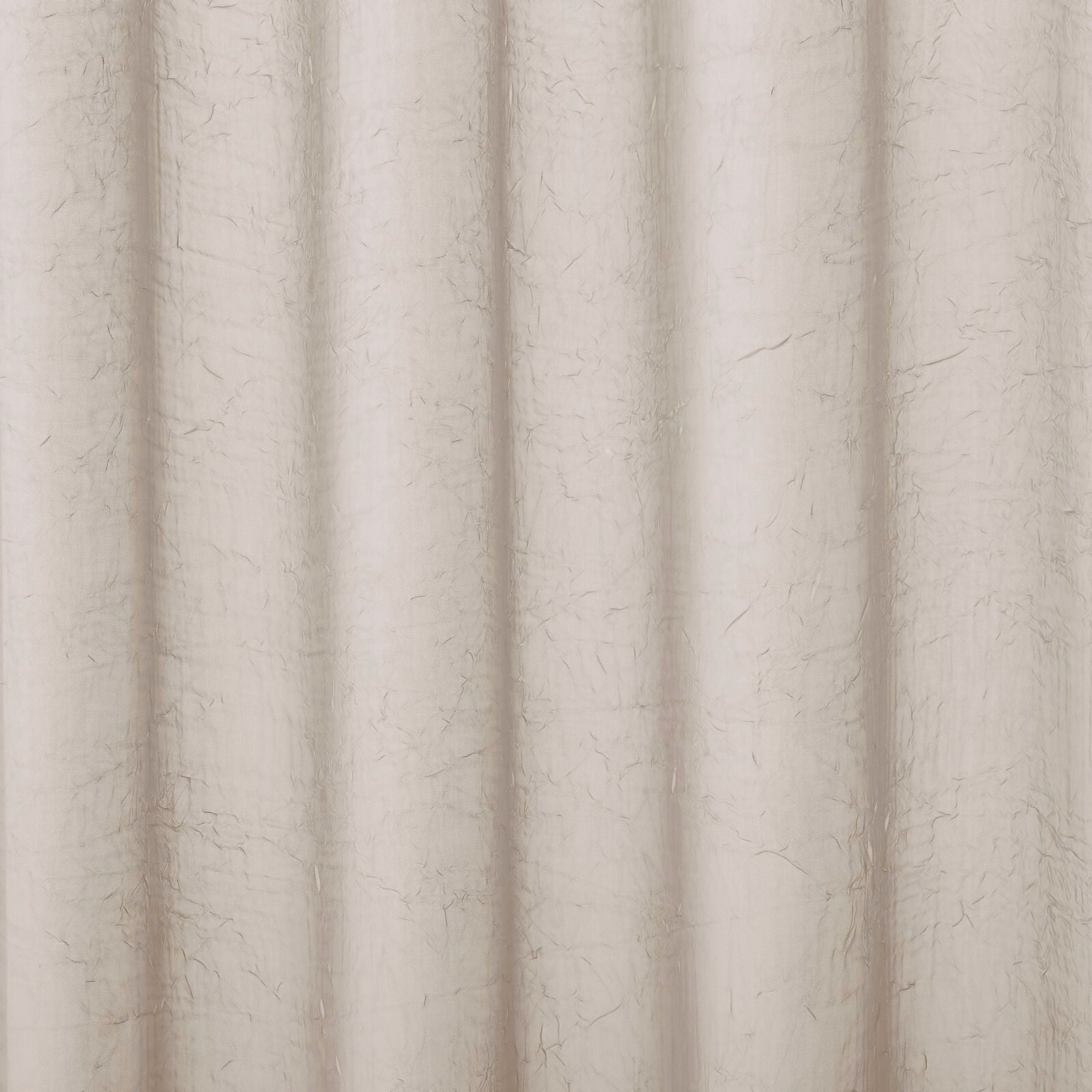 Ivory cream plain drapery fabric with soft crinkled texture and gentle folds