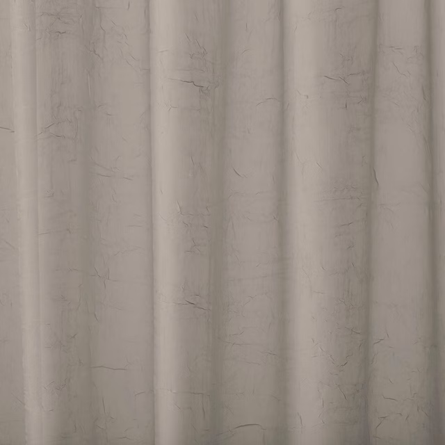 Soft stone taupe plain fabric with a lightly crumpled textured surface