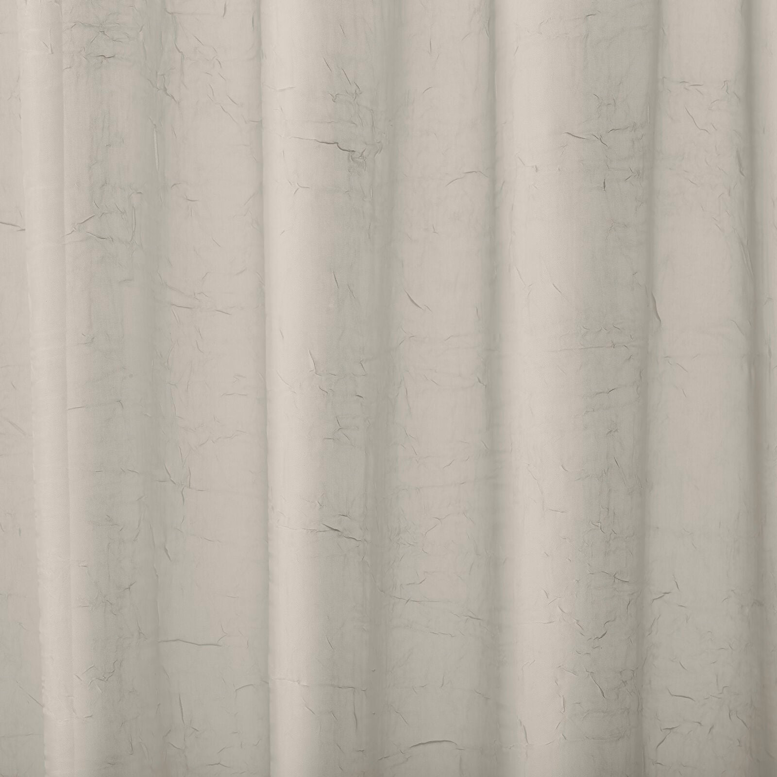 Soft cream plain curtain fabric with a subtle crinkled texture and matte finish