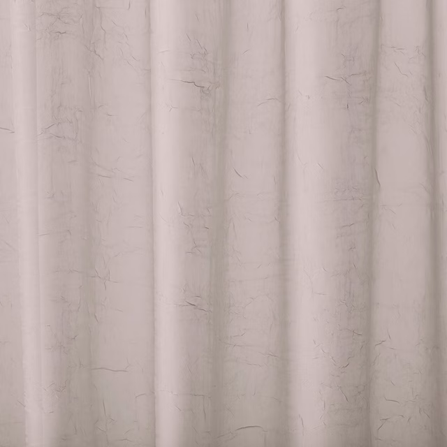 Pale oyster cream plain fabric with a softly crinkled, tonal surface