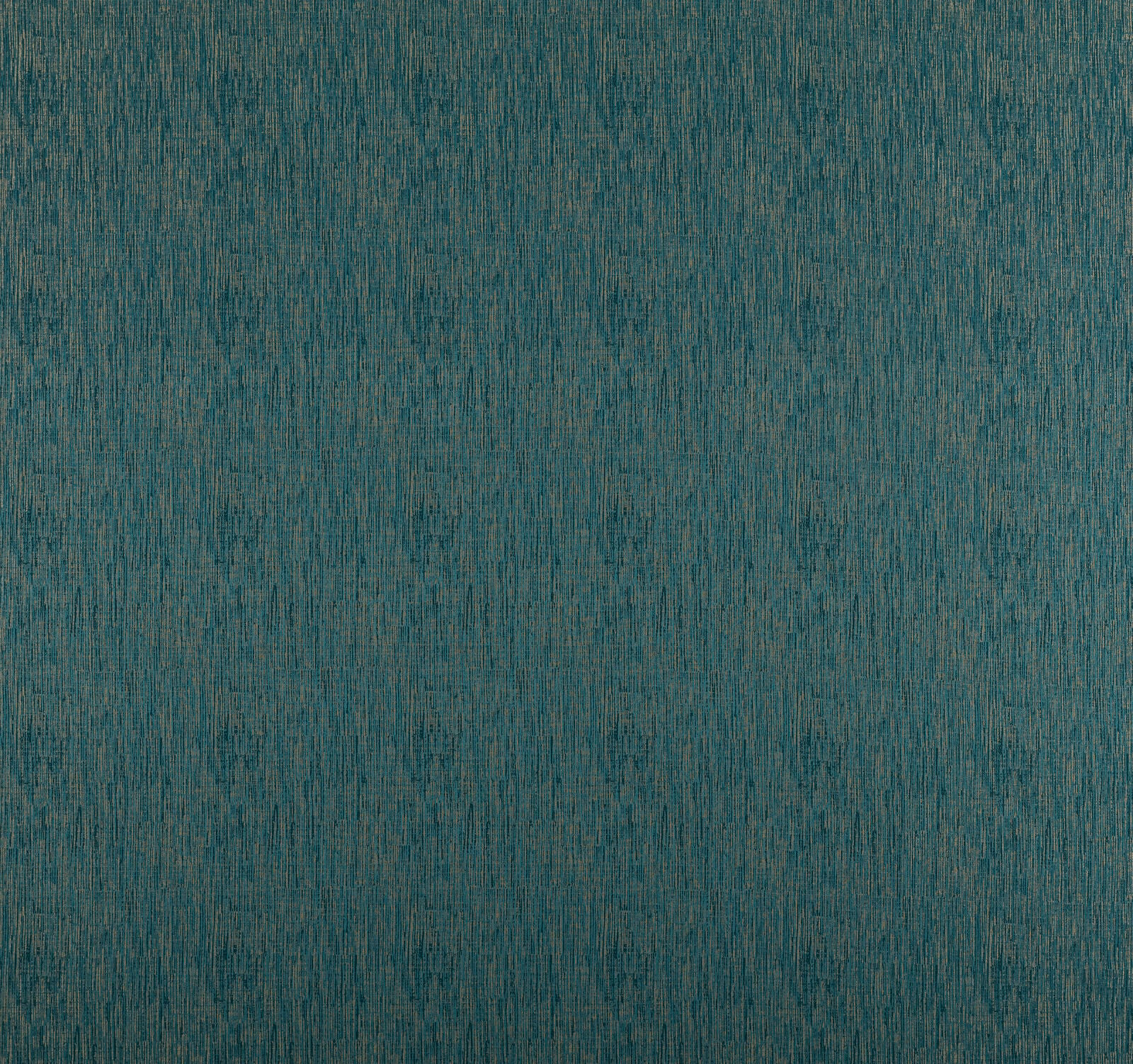 Deep peacock teal textured fabric with fine vertical slub weave