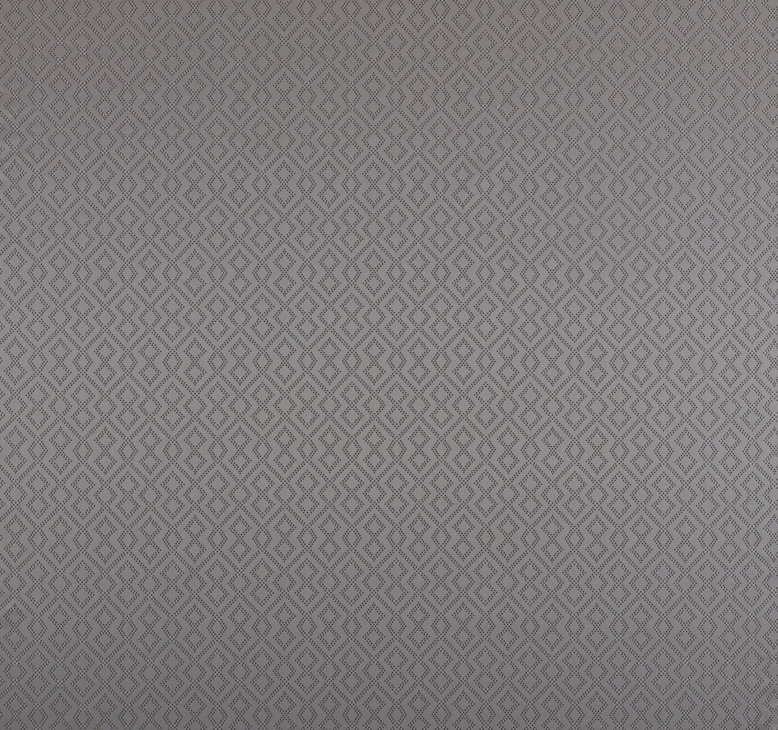 Grey geometric diamond fabric swatch with small repeating pattern and fine woven texture