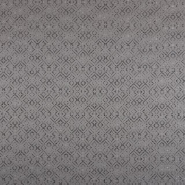 Grey geometric diamond fabric swatch with small repeating pattern and fine woven texture