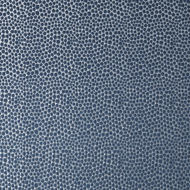 Blue-grey textured geometric fabric swatch with small tessellated pattern