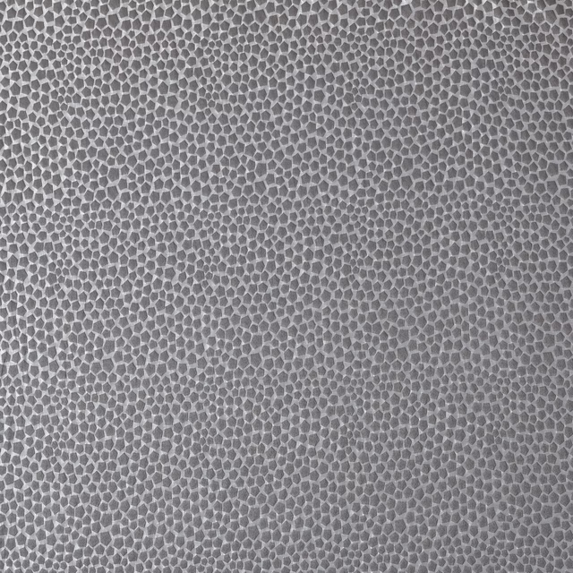 Close-up of cool graphite grey textured fabric with small pebble-like pattern