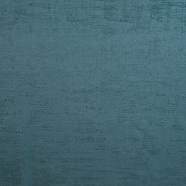 Deep peacock teal textured plain fabric with a softly striated woven surface