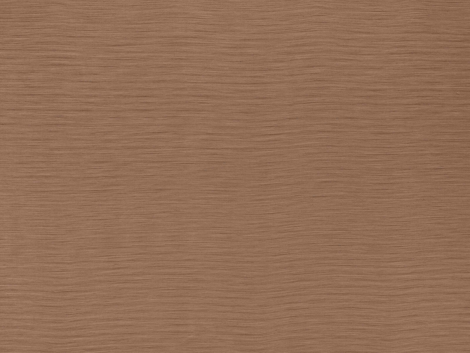 Warm clay brown plain fabric with fine horizontal slub texture