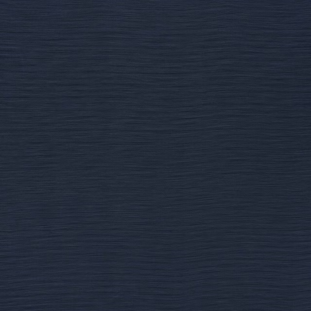 Deep navy plain fabric with fine horizontal striations and a soft sheen