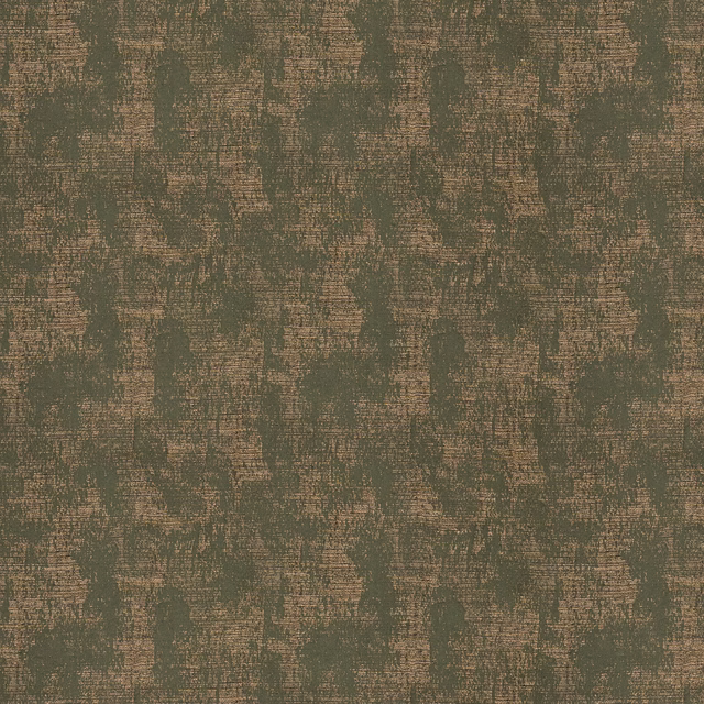 Abstract olive and brown mottled fabric swatch with weathered woven texture