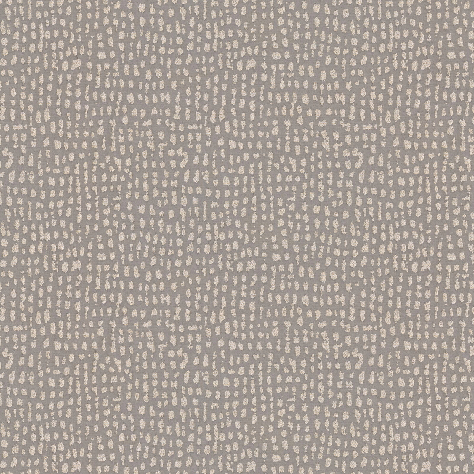 Soft dove grey fabric with small irregular cream abstract spots