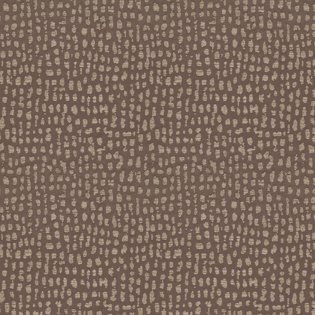Warm cocoa-brown fabric with dense small beige scattered motifs