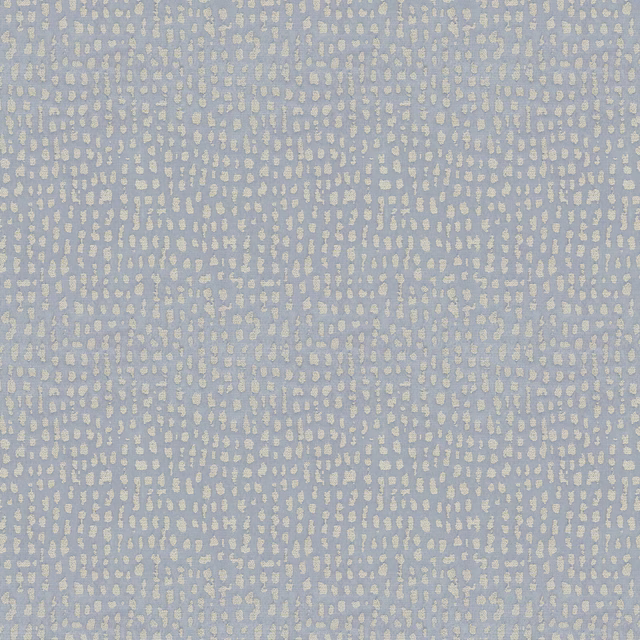 Soft Wedgwood blue drapery fabric with small pale abstract spots