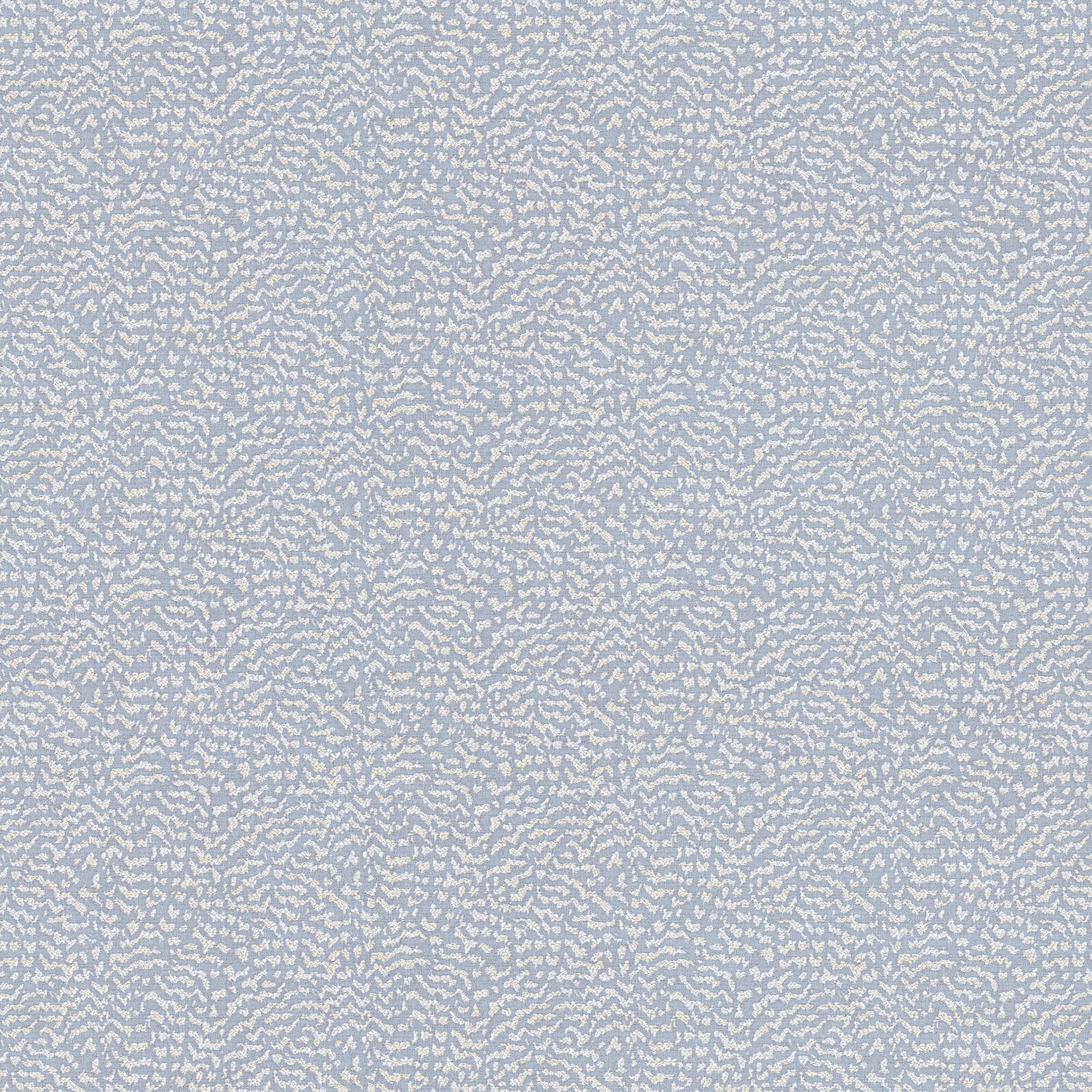 Soft Wedgwood blue woven fabric with tiny cream conversational pattern