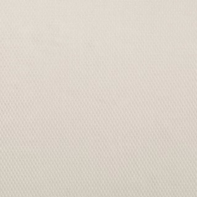 Soft ivory woven fabric with fine diamond texture