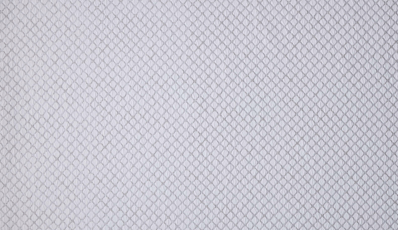 Pale platinum grey woven fabric with a fine diamond lattice pattern