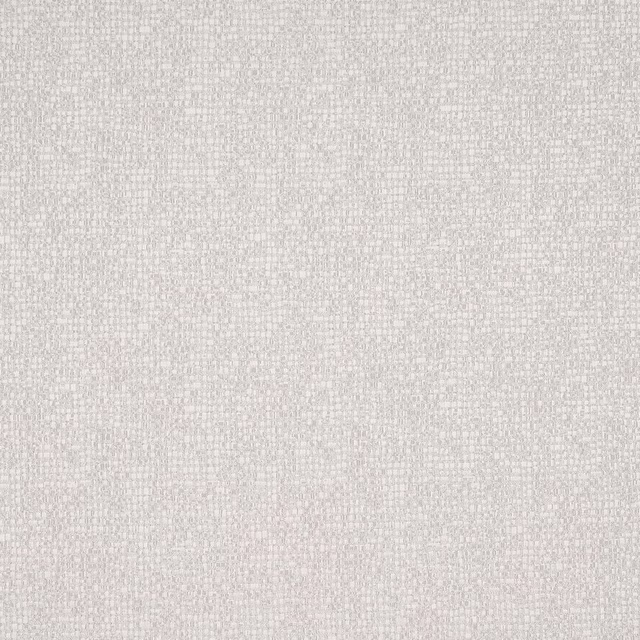 Close-up of pale platinum grey textured weave with a soft dappled finish