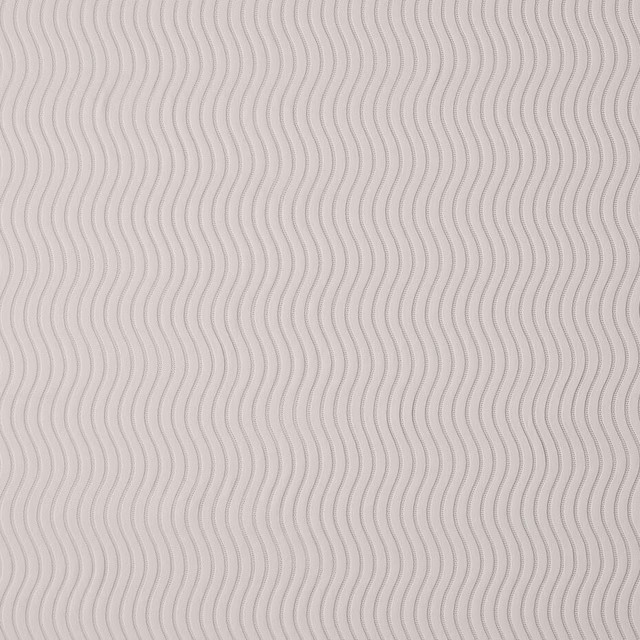 Soft platinum grey fabric with fine wavy vertical stripes and subtle woven texture