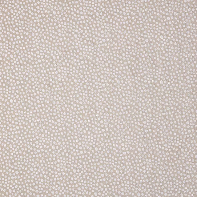 Close-up of warm taupe woven fabric with tiny pale speckled texture