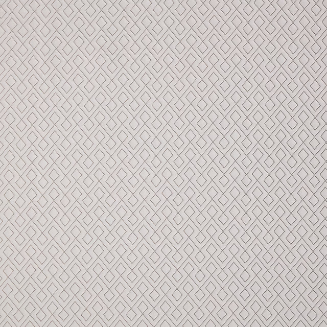 Pale taupe-grey fabric with a fine repeating diamond lattice weave