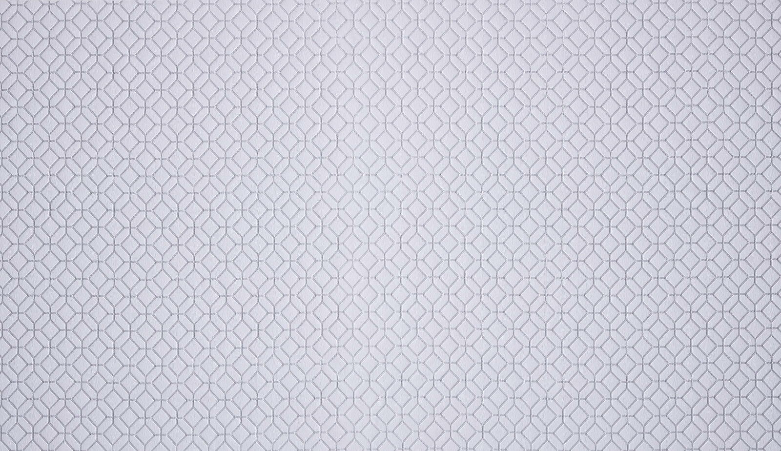 Pale platinum grey fabric swatch with a small geometric lattice pattern
