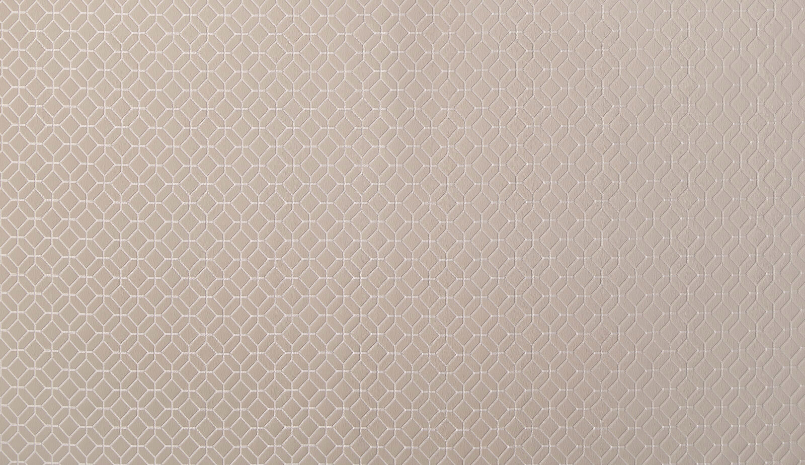 Close-up of a soft taupe geometric weave with tiny lattice pattern