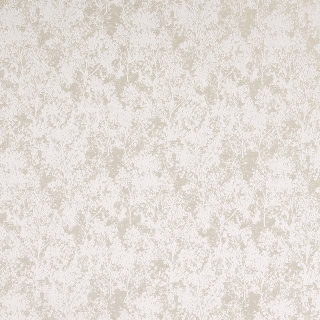 Pale ivory botanical woven fabric with a soft mottled texture and subtle all-over pattern