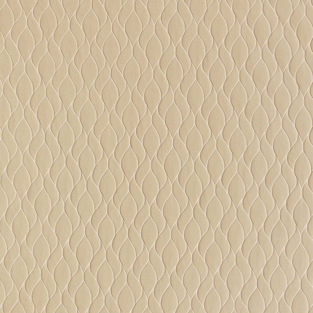 Pale gold small-scale damask woven fabric with a subtle raised texture