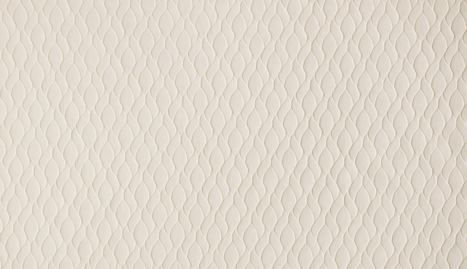 Soft ivory damask fabric with small repeating woven leaf motif