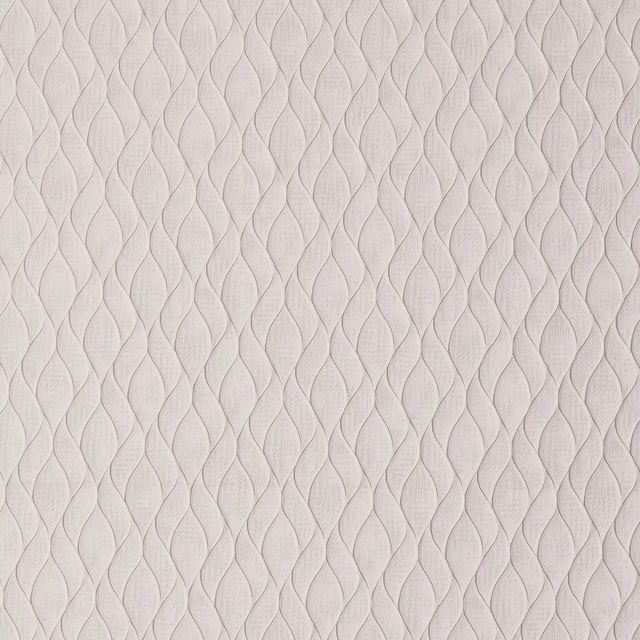 Pale platinum grey damask weave with тонal leaf-like pattern texture