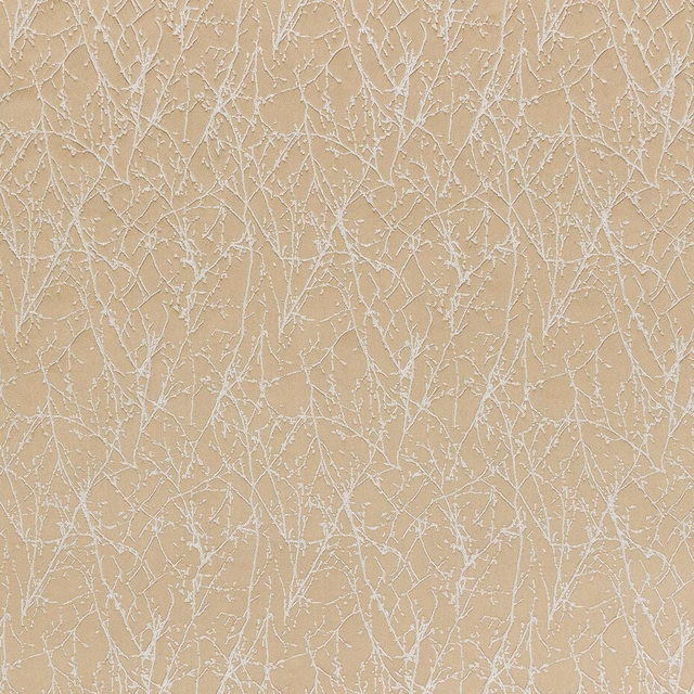 Pale warm gold textured fabric with fine branching crackle pattern