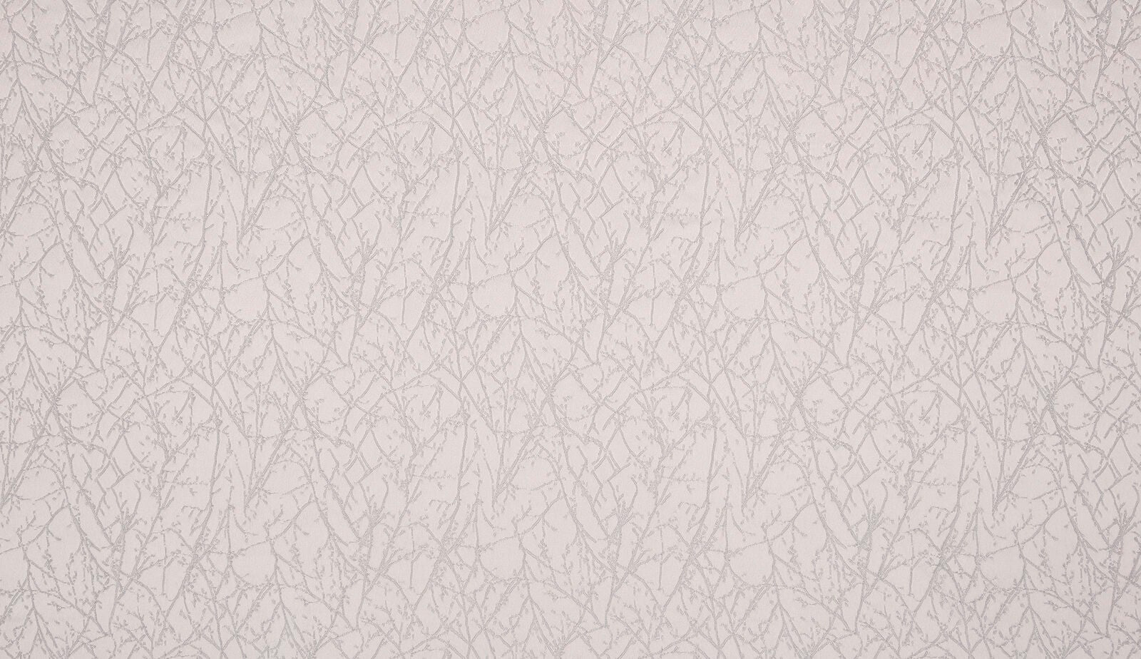 Pale platinum grey textured fabric with fine organic twig-like pattern