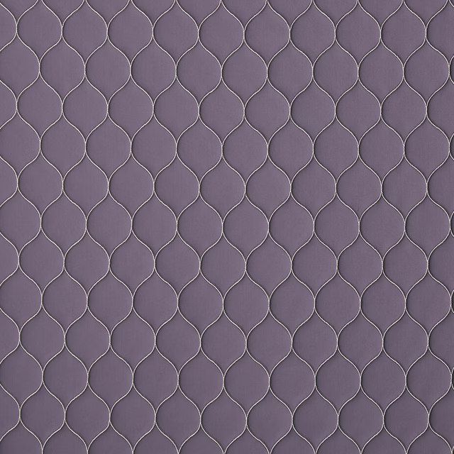 Muted amethyst woven fabric with a small repeating lattice pattern