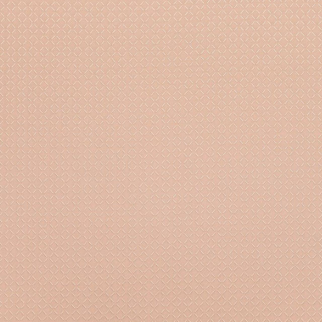 Soft shell-pink woven fabric with a tiny geometric diamond texture