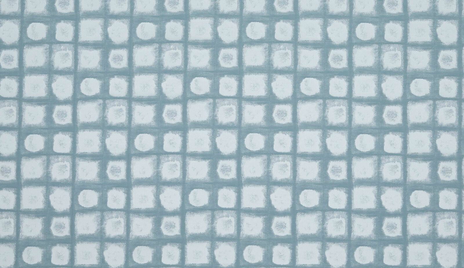 Small blue-grey geometric check fabric with softly blurred square motifs