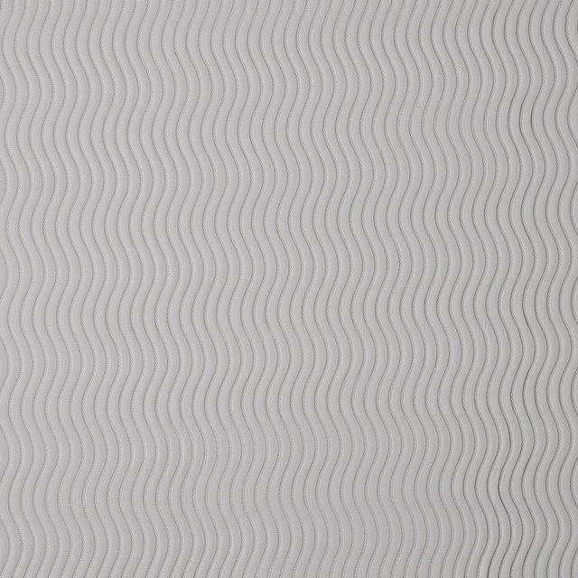 Pale ice-grey wavy stripe fabric swatch with fine textured lines
