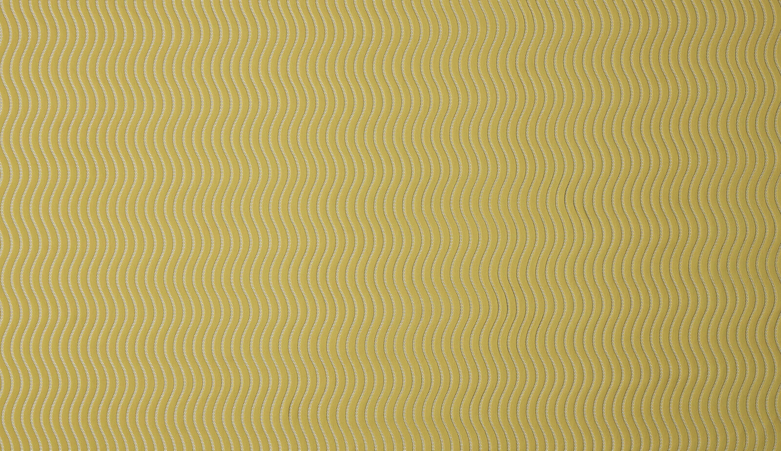 Soft zest yellow fabric with fine wavy vertical stripes and subtle woven texture