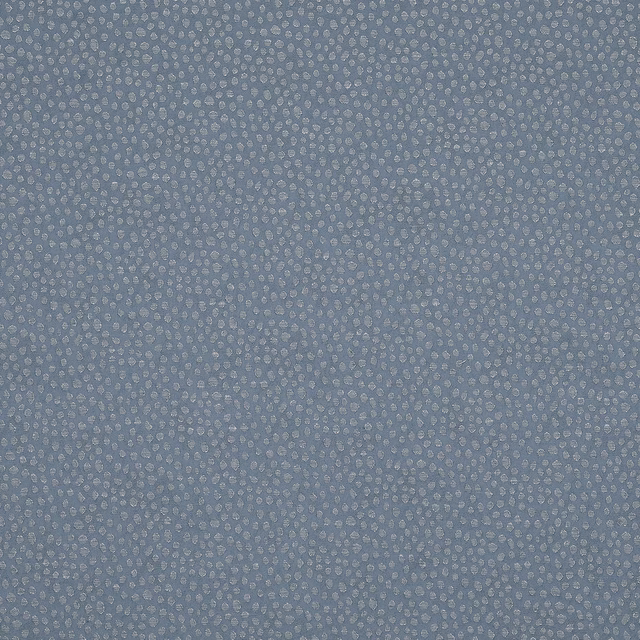 Soft slate blue woven fabric with a fine speckled dot texture