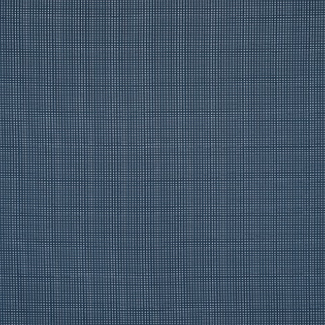 Close-up of muted indigo blue woven fabric with fine grid-like texture