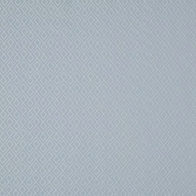 Pale icy blue geometric woven fabric with a fine small-scale diamond pattern